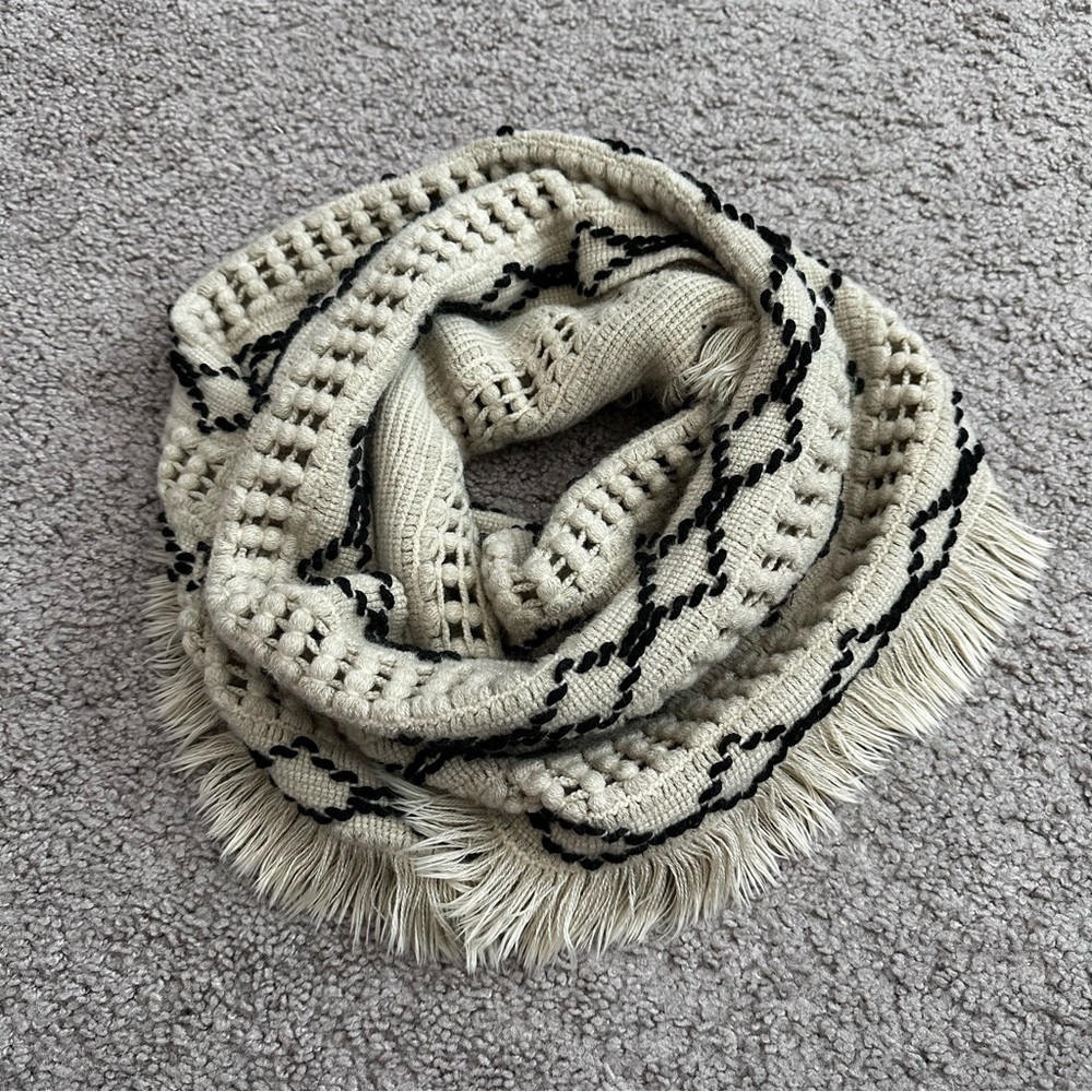 Gabriella Rocha Knit Fringe Infinity Scarf Womens